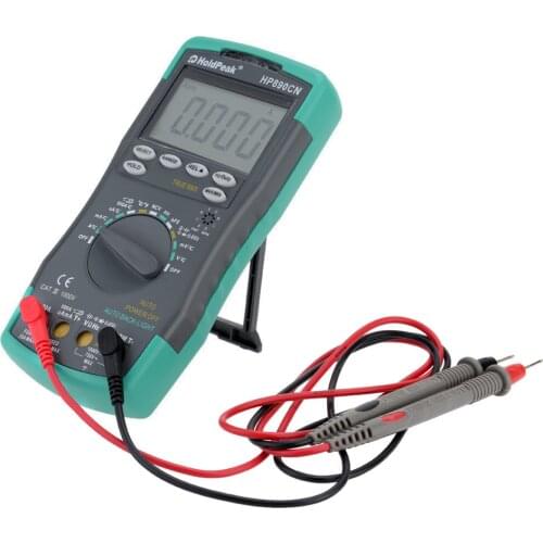 HP-890CN Digital Multimeter DMM with NCV Detector DC AC Voltage Current Meter Resistance Capaticance Temperature Tester HoldPeak