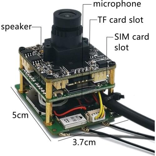 Two-way Radio 2MP 25fps 1080P Wireless MINI 4G Pin Hole Built-in MIC Speaker Micro SD Card Slot 3G 4G SIM Camera Module Camhi