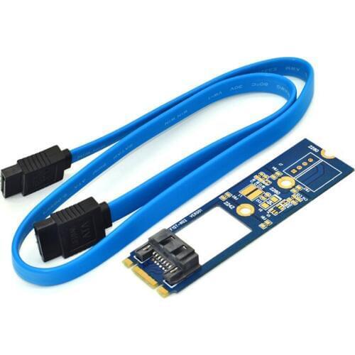 M2 SATA Adapter Convert Card B-M KEY M.2 NGFF SATA SSD to 7Pin Adapter Board Card Support 2242 2260 2280 Main Board for Computer