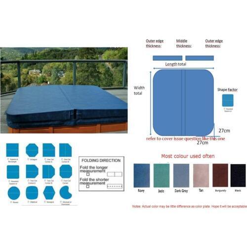 Hot tub cover leather skin 2320mmx2320mm ,any size any shape can be customized
