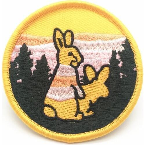Cute Clothing Patch Size: 6.8x6.8cm Iron On Embroidered Patches For Clothes Stripe Thermal Stickers DIY Applique Outdoor