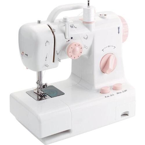 Mini Sewing Machine Fhsm-318 Built-In Light Household Multi-Function Crafting Mending Machine Design Easily Carried Eu Plug Prom