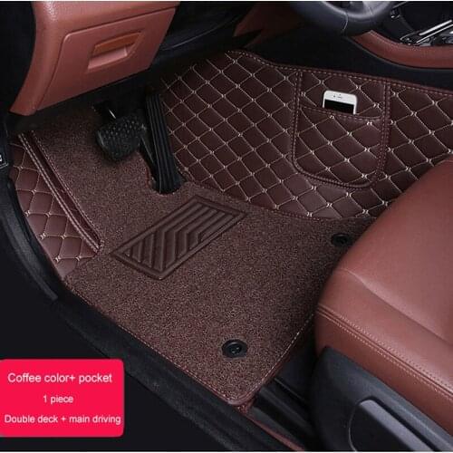 WLMWL Custom leather car mat for Peugeot All Model 4008 RCZ 308 508 301 3008 206 307 207 2008 408 5008 607 auto accessories