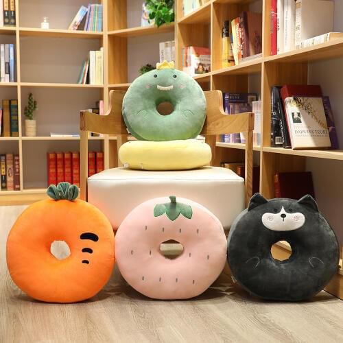 Soft Animal Unicorn Piggy Dinosaur Husky Plush Cushion Cartoon Fruit Strawberry Cactus Carrot Pineapple Stuffed Sofa Pillow Gift
