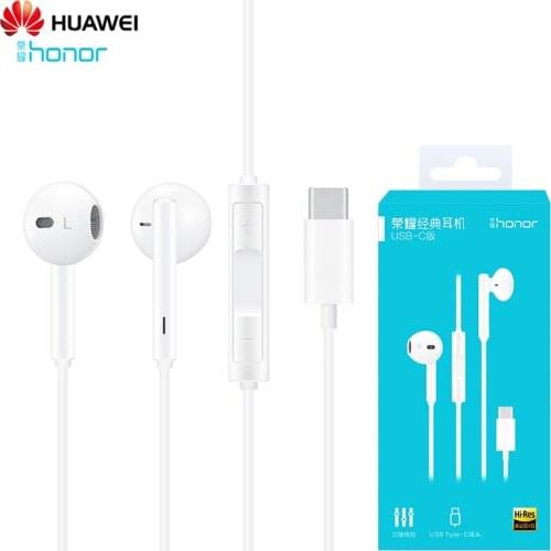 Huawei Honor 100% Original Official Classics Earphone Type-C AM33 in Ear Headset Type C For Honor 10 V10 Note 10 Mate 10 20 P20