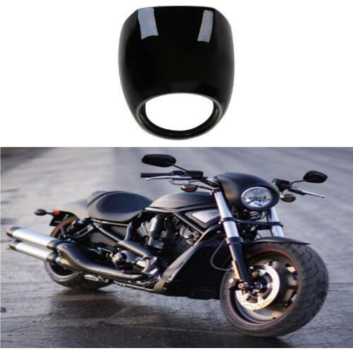 Motorcycle Black Headlight Fairing Mask Front Visor for Sportster FX XL Dyna Cafe Racer Visor ABS Plastic Dropshipping