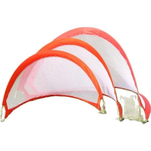 Factory wholesale high quality 210D oxford cloth 7mm solid fiberglass folding soccer goal for children Collapsible football GOAL