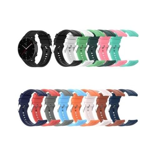 20mm/22mm Soft Silicon Watch band For Amazfit GTS/2/2e/GTS2 Mini/GTR 42mm/47mm/GTR2/2e/stratos 2/3 Metal Watch Bracelet strap