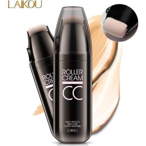 LAIKOU Roller CC Cream Nude Makeup Concealer Sponge Puff BB Cream Whitening Isolation Oil Control Liquid Foundation SunScreen