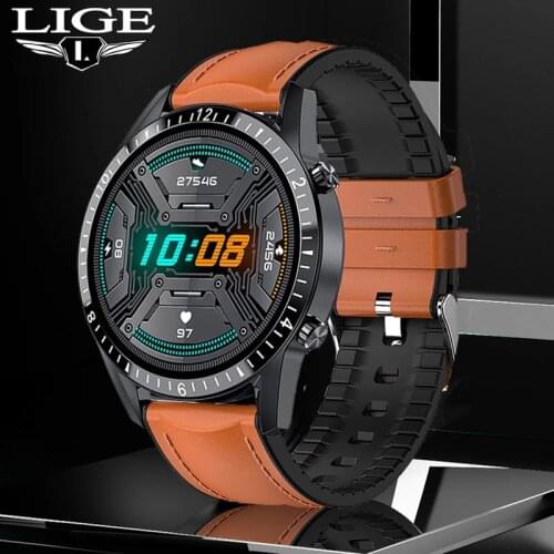 LIGE Smart Watch Phone Full Touch Screen Sport Fitness Watch IP68 Waterproof Bluetooth Connection For Android ios smartwatch Men