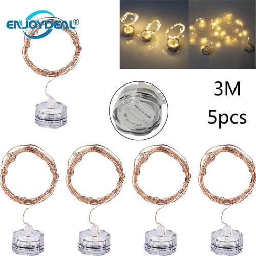 1M/2M/3M Submersible Waterproof LED Copper Wire Candle Starry String Lights Holiday Lights Christmas Wedding Party Decoration