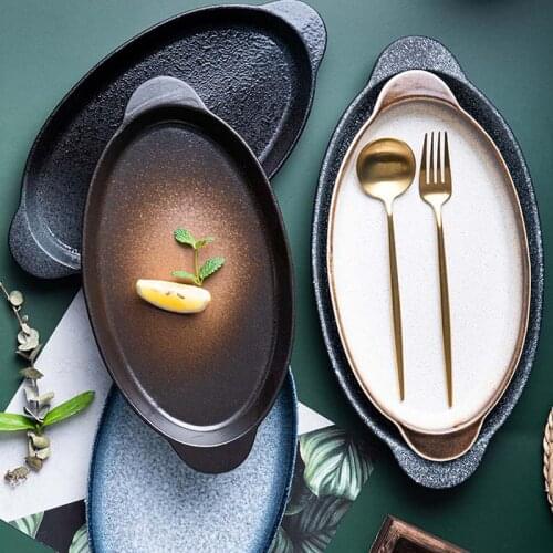 Fish Plate Ceramic Steamed Fish Plate Creative Fish Plate Household Chopped Pepper Fish Head Special Plate New Large Fish