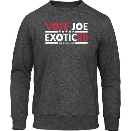 Tiger King Vote Joe Exotic Sweatshirt Hoodie Men Autumn Fleece Sweatshirts Man Harajuku Streetwear TV Show Balck Tracksuit