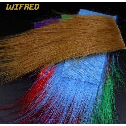 Wifreo 12packs Mix Color Long Fiber Fly Tying Craft Fur Streamer Bait Fish Fly Tying Material Furable Soft Synthetic Fiber