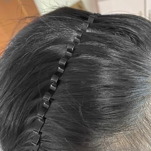 1/2pcs Black Wavy Hairband Head Hoop Bands Sport Headband Hair Hoops Adult Men Women Headhoop Hair Holder