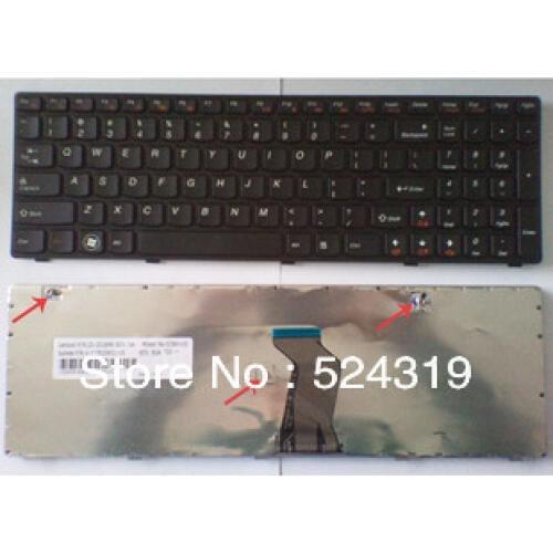 100% New Laptop Keyboard for Lenovo Z580 G580 V580 25-201846 V-117020NS1-US US Layout