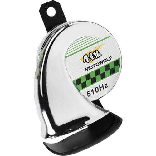 12V 510HZ 110dB Loud Electric Snail Shape Horn for Motorcycle Motorbike Car - Silver