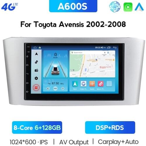 Car Radio 2 DIN Android 6GB For Toyota Avensis T25 2002 2008 2007 2006 2005 2004 7'' GPS Navigation RDS 4G BT CARPLAY Car Stereo