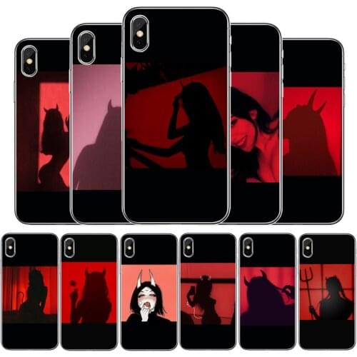 The devil girl Cover Soft Silicone Phone Case For iPhone 5 5S 6 6plus 7 8 plus X XR XS Max 11 PRO Max SE 2020
