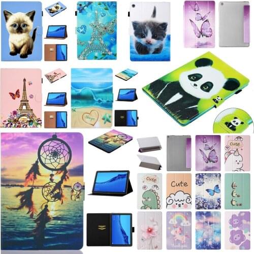 Leather Case for Huawei Mediapad M5 Lite 10 BAH2-L09/W09/W19 Smart Case for Huawei Mediapad M5 Lite 10.1 Cover Capa +Film +Pen