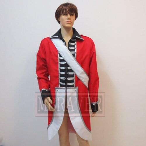 Axis Powers British War of independence Red military uniform cosplay costume Custom Made