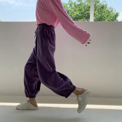 HOUZHOU Korean Fashion Harem Pants Harajuku Oversize High Waist Jogging Loose Trousers Women Joggers Casual Pink Sweatpants Y2k