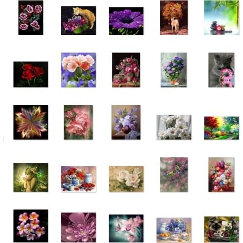Flowers hoop 17 cross stitch kit people 18ct 14ct UNprinting11ct count print canvas stitches embroidery DIY handmade needlework