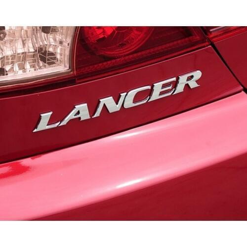 Car Sticker For Mitsubishi Lancer Letters Marked Chrome Logo Badge Emblem Decal 3D Auto Decoration Exterior Styling Accessories