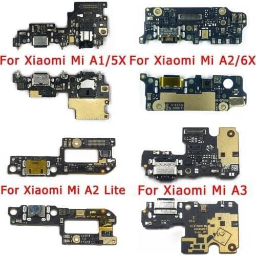 Original USB Charge Board For Xiaomi Mi A1 A2 Lite A3 5X 6X Redmi 6 Pro CC9e Charging Port Dork Connector Flex Cable Spare Parts