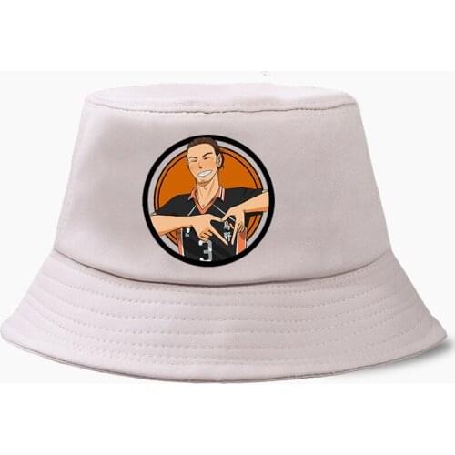 Take the L Asahi Haikyuu Bucket Hat Volleyball Club Summer Fly High School Fisherman Panama Bob Hats Caps Hip Hop Beach Cap