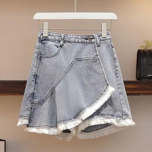 Sexy Womens Shorts Ruffle Shorts Womens Jeans Korean Loose Straight Leg Slimming Wild Wide Leg Pants Hot Pants