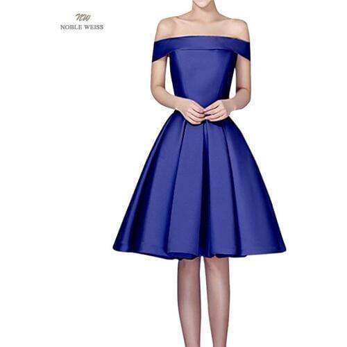 Prom Dresses Short Satin Party Dresses Sexy Lace-up Back Prom Dress