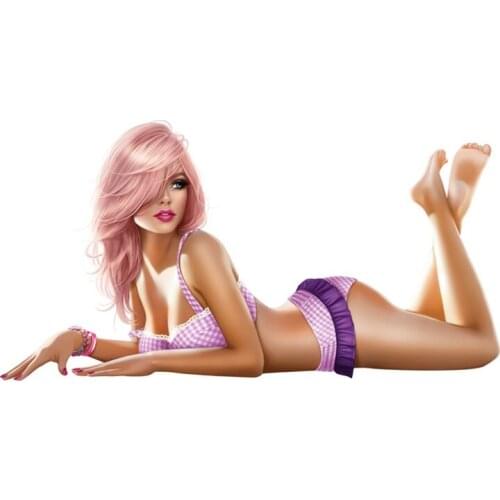 Sexy Blonde Girl In Stockings Cover Scratches Waterproof Car Sticker Decal Decor Motorcycle Off-road Sticker Laptop Decal Vinyl