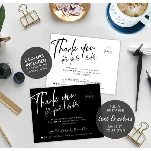 Thank You Card Minimalist