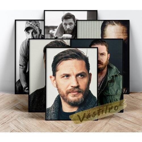 Tom Hardy Actor Poster, Movie Star Wall Art, Hardy Figure Portrait Painting, Handsome Man Art Prints, Living Room Wall Stickers