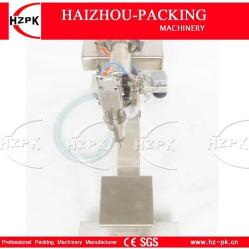 HZPK Vertical Single Filling Nozzle Liquid Filling Machine Bottle Filler Holder Electric&Air Filling Water 300-2500ML G1LYD2500