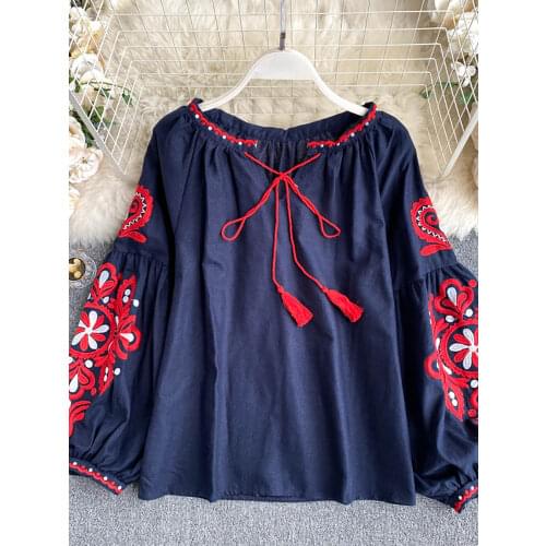 Блузки с вышивкой Youe China At AliExpress