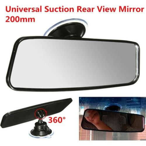 200mm Universal Suction Rear View Mirror Car Interior Mirrors Flat Inside Adjustable Rearview Mirror Glass Espejos Retrovisores
