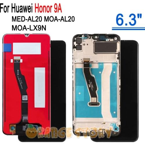 LCD Screen For Huawei Honor 9A 6.3" Full LCD Display Touch Sensor Frame Assembly For Honor9A Replacement on honer 9A Repair Part