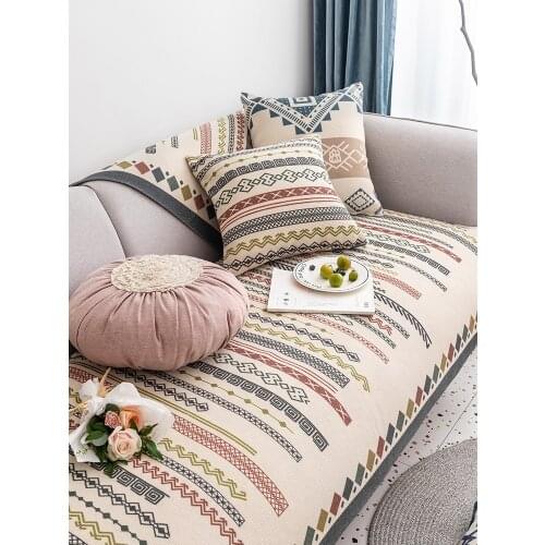 1PCS Cotton Universal Sofa Protector Cover Couch Long Lounge Chaise Towel Divan Blankets