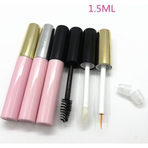 10/20/30pcs 1.5ml Empty Plastic Lip Balm Gloss Tubes &Eyeliner tube &Mascara tube Refillable Bottle mini sample makeup tube