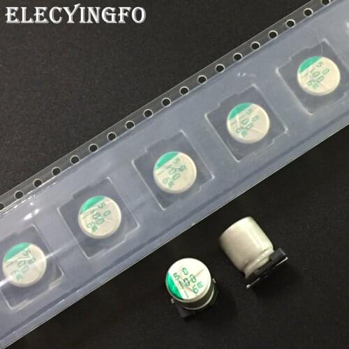 10pcs/100pcs 100uF 16V100uf SANYO EX series 8x10mm Low Impedance 16V100uF SMD Aluminum Electrolytic Capacitor