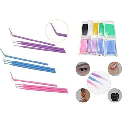 100Pcs Disposable Eyelash Extension Tools Individual Lashes Applicators Mascara Brush Lash Extensions Cotton Swab
