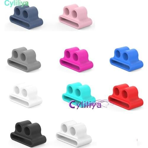 100pcs Portable Anti-lost Silicone Holder EarPhone Case Accessory For Airpods Wireless Headset Work With Watch Band