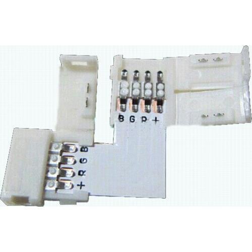 10x 4 pin LED Connector L Shape For connecting corner right angle 10mm 3528 5050 LED Strip Light RGB Color