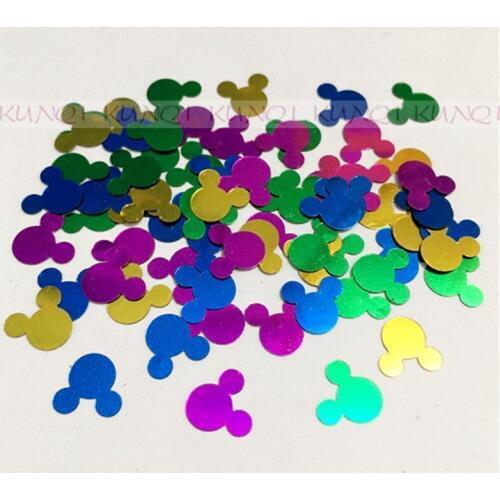 30g 1300pcs/lot 10mm Cartoon Mouse Head Loose Sequins Beautiful Crafts for Sewing/Webbing ,Shoes,Hat Diy Accessory Kids DIY