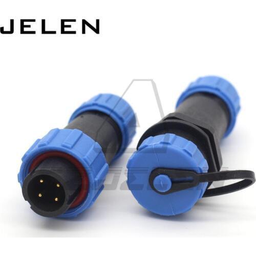 SP13 4pin connector plug socket. waterproof Aviation Connector 4 pin, Cable Connector+In-line cable connector,IP68