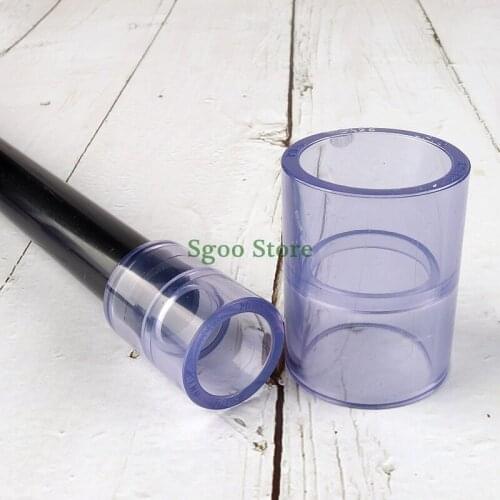 5pcs ID. 20~50mm Transparent UPVC Direct Connector Garden Irrigation System PVC Pipe Joints Aquarium Tank Water Pipe Connectors