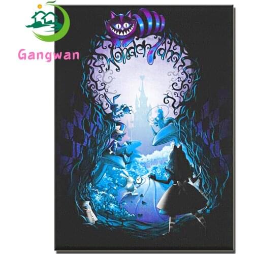5d diy Diamond Painting Fantasy Castle art,cartoon cat and girl mosaic cross stitch Handmade Embroidery Full round/square Drill