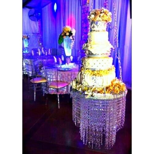 New style decorated acrylic crystal pillar for weddings senyu2444